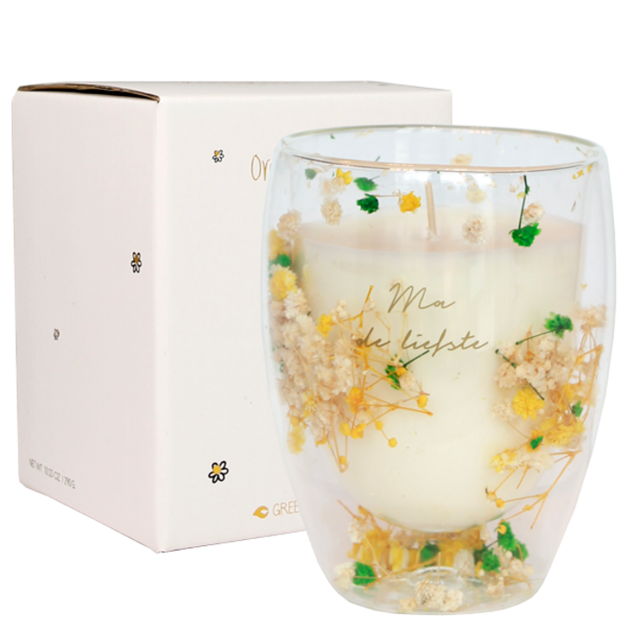 My Flame Lifestyle - Ma-de-liefste - Sojakaars Fresh Cotton met Madeliefjes