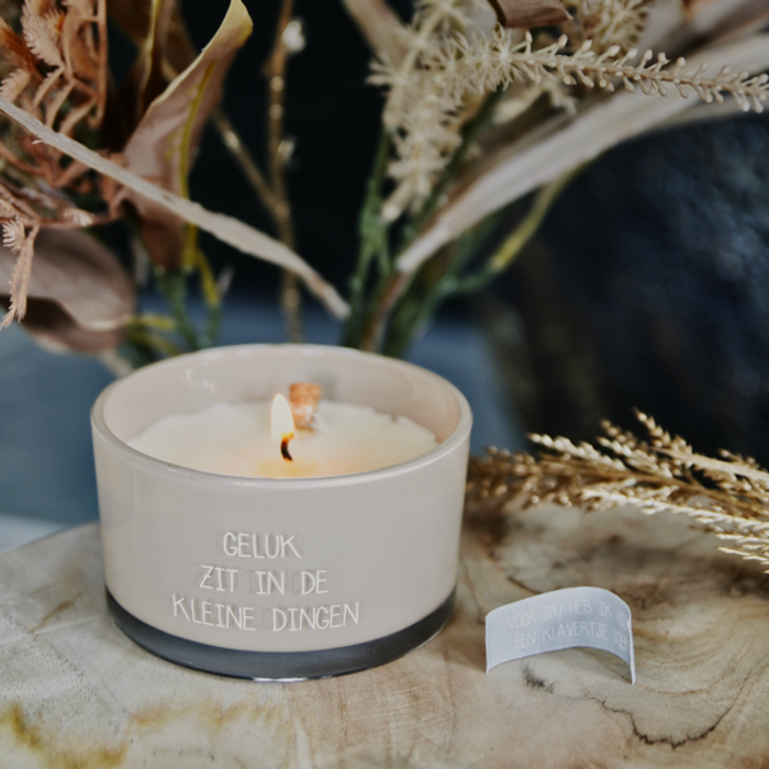 My Flame Lifestyle Flessenpost kaars - Geluk zit in de kleine dingen - My Flame Lifestyle