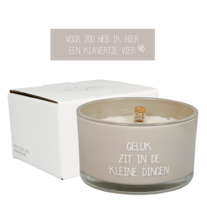 My Flame Lifestyle - Flessenpost kaars - Geluk zit in de kleine dingen