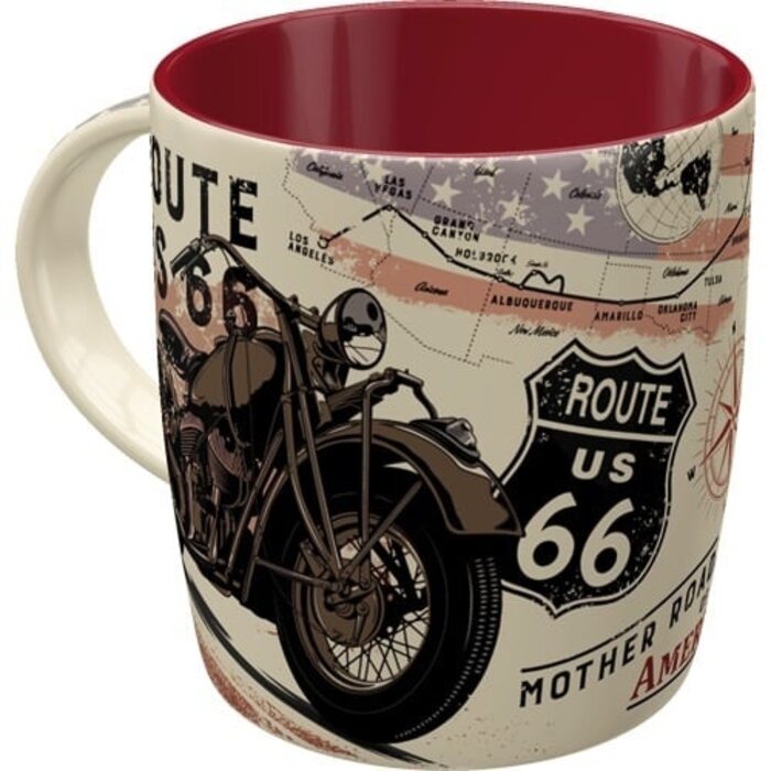 Nostalgic Art - Route 66 Bike Map Mok