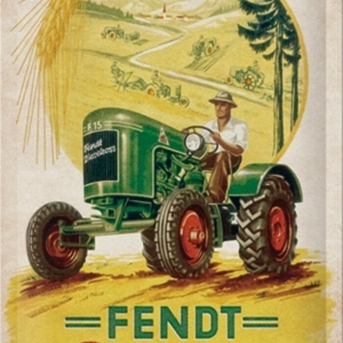 Nostalgic Art - Fendt Metalen Wandbord - Dieselross