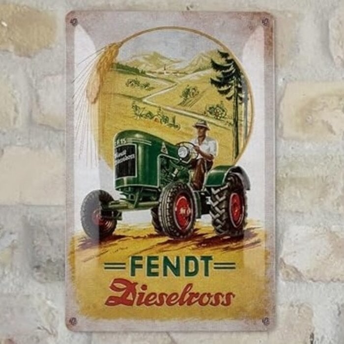 Nostalgic Art Fendt Metalen Wandbord - Dieselross - Nostalgic Art