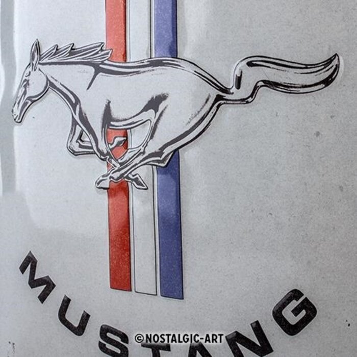 Nostalgic Art - Ford Mustang Metalen Wandbord - Horse & Stripes Logo