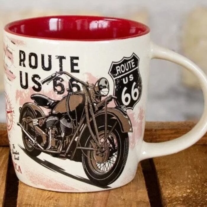 Nostalgic Art Route 66 Bike Map Mok - Nostalgic Art