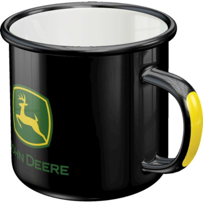 Nostalgic Art - John Deere Emaille Mok - Logo Black