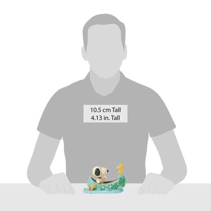 Peanuts by Jim Shore - Snoopy and Woodstock in a Canoe beeldje