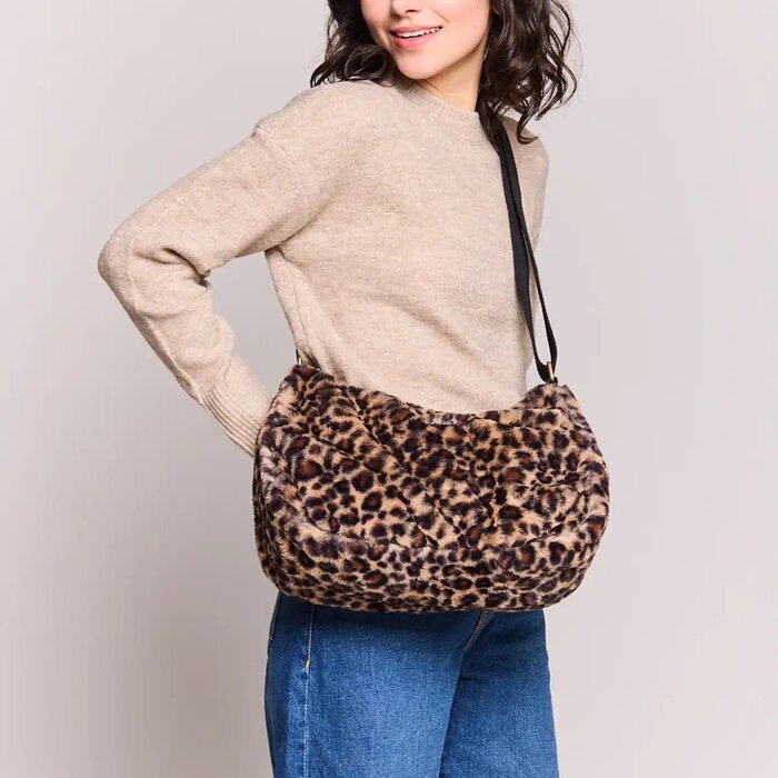 Hindbag - Rosa Schoudertas Luipaard