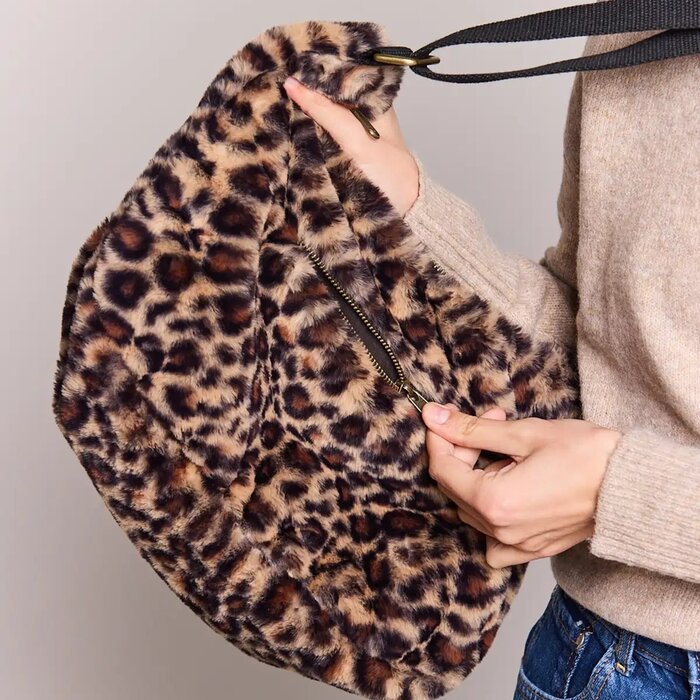 Hindbag - Rosa Schoudertas Luipaard