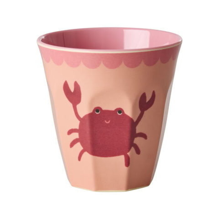 RICE – Melamine Cup with Crab Print Medium