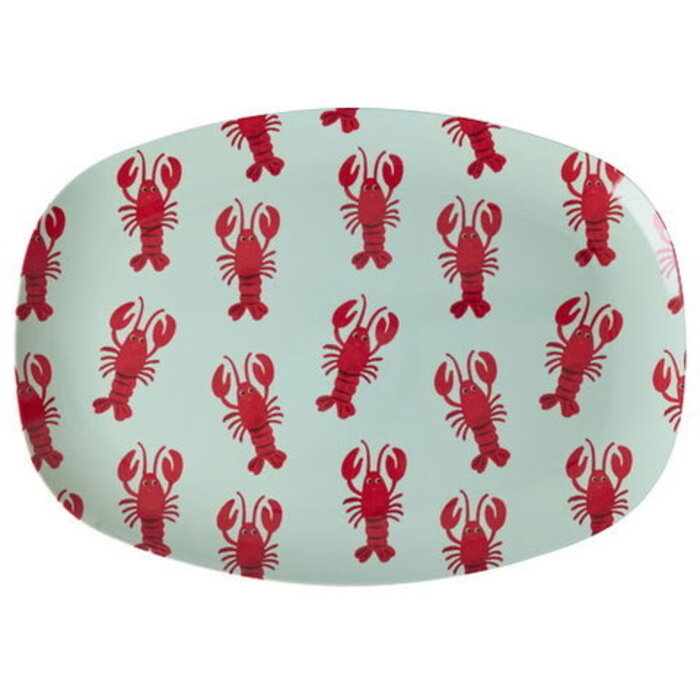 RICE – Melamine Rectangular Plate with New Lobster Print