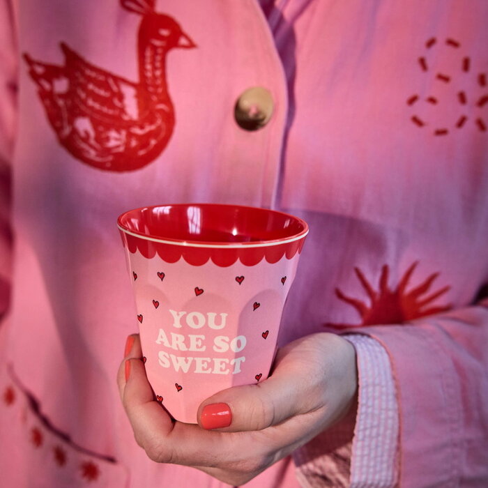 RICE – Melamine Cup with Pink Snoopy Print