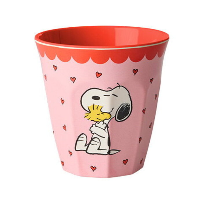 RICE – Melamine Cup with Pink Snoopy Print