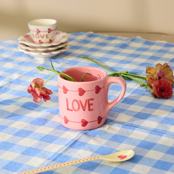 RICE Koffiemok LOVE Roze – RICE