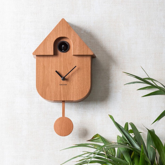 Karlsson Koekoeksklok Modern Cuckoo Dark Wood – Karlsson