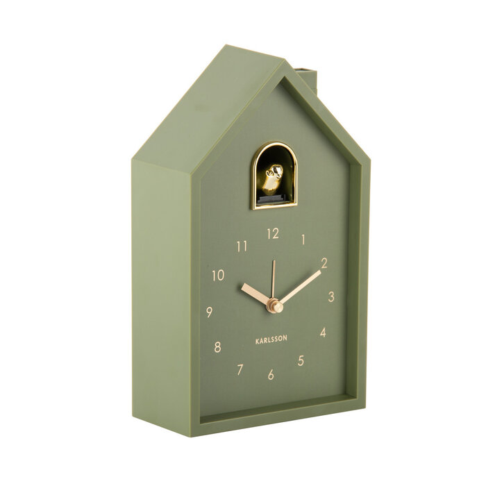 Karlsson - Wekker Modern Cuckoo Oro Luxury Green