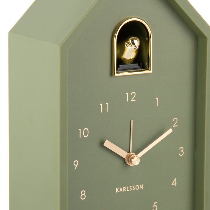 Karlsson - Wekker Modern Cuckoo Oro Luxury Green