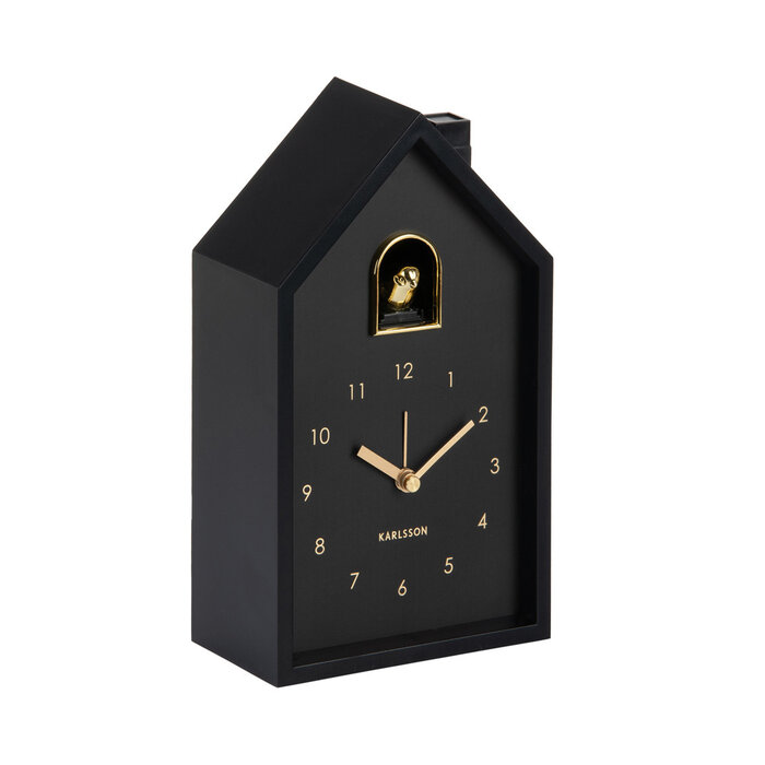 Karlsson - Wekker Modern Cuckoo Oro Black