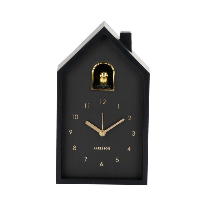 Karlsson - Wekker Modern Cuckoo Oro Black