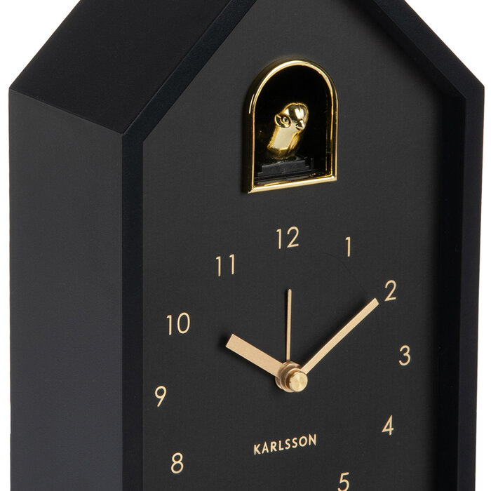 Karlsson - Wekker Modern Cuckoo Oro Black