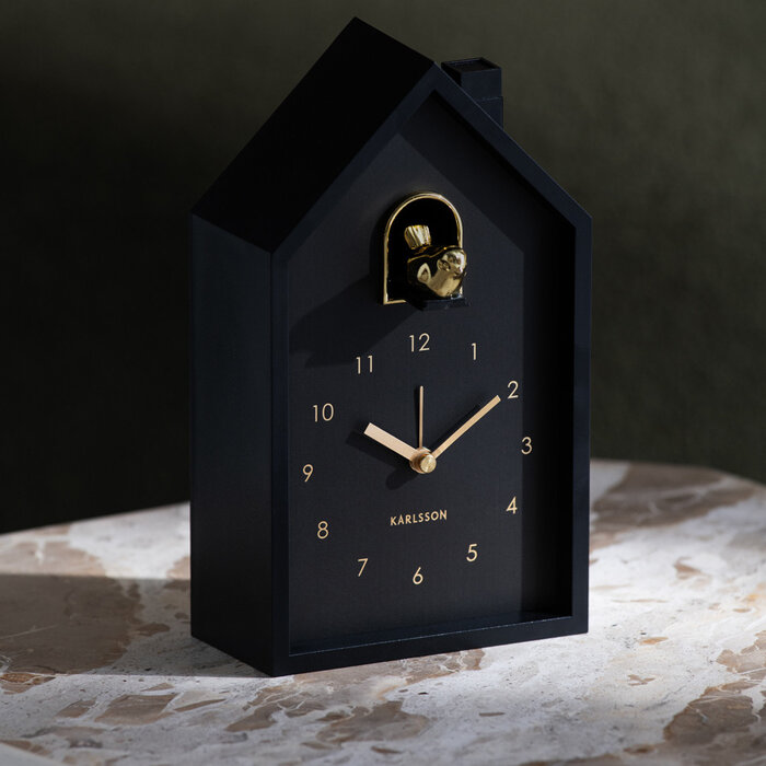 Karlsson Wekker Modern Cuckoo Oro Luxury Black – Karlsson