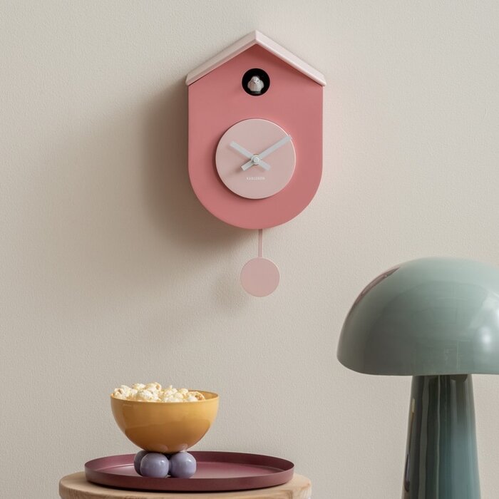 Karlsson - Koekoeksklok Modern Cuckoo Grato Tan Rose & Soft Pink