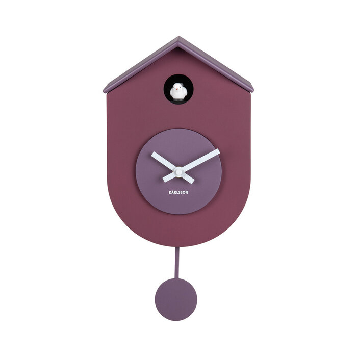 Karlsson - Koekoeksklok Modern Cuckoo Grato Dark Mauve & Soft Lavender