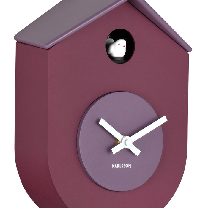 Karlsson - Koekoeksklok Modern Cuckoo Grato Dark Mauve & Soft Lavender