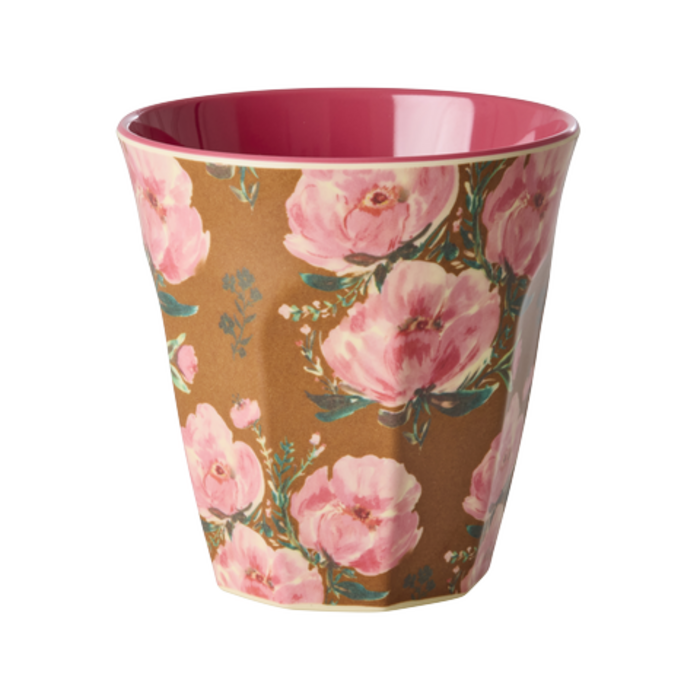 RICE -  Middelgroot beker - Floral Fiesta Rose
