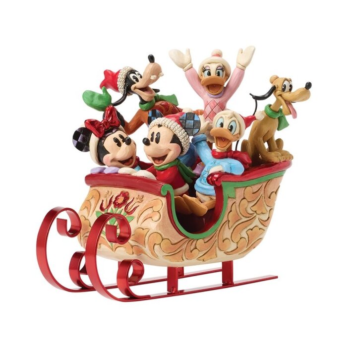 Disney Traditions A Sleigh Full of Joy (Mickey & Friends Sled) - Disney Traditions
