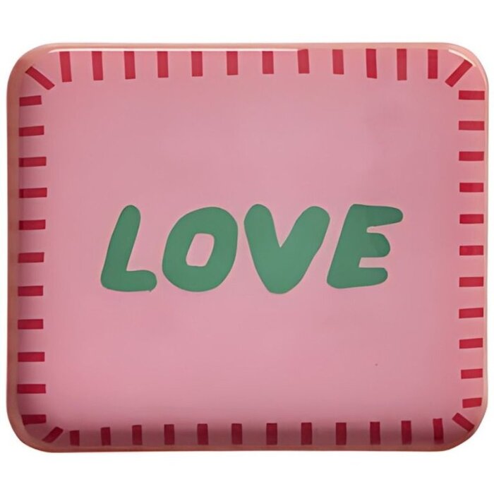RICE - Metalen Dienblad - Roze LOVE