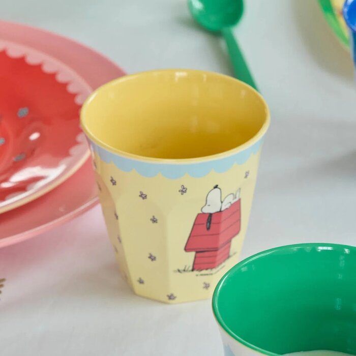 RICE Beker Medium Snoopy crème - RICE