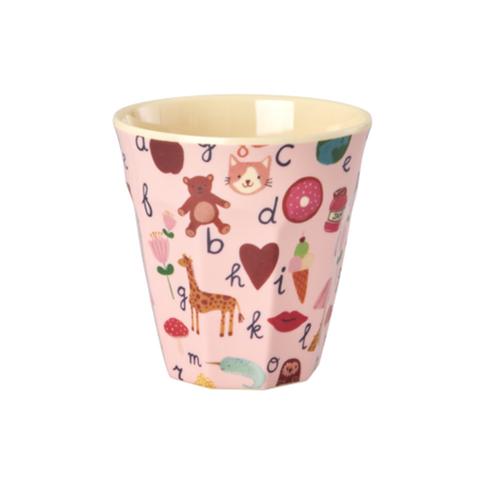 RICE -  Middelgroot beker - ABC Pink