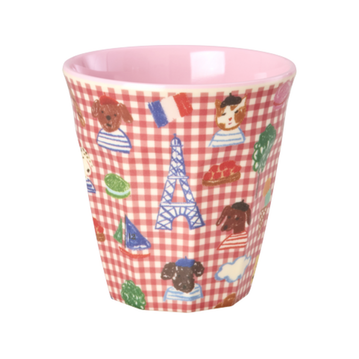 RICE -  Middelgroot beker - Kids in Paris Red