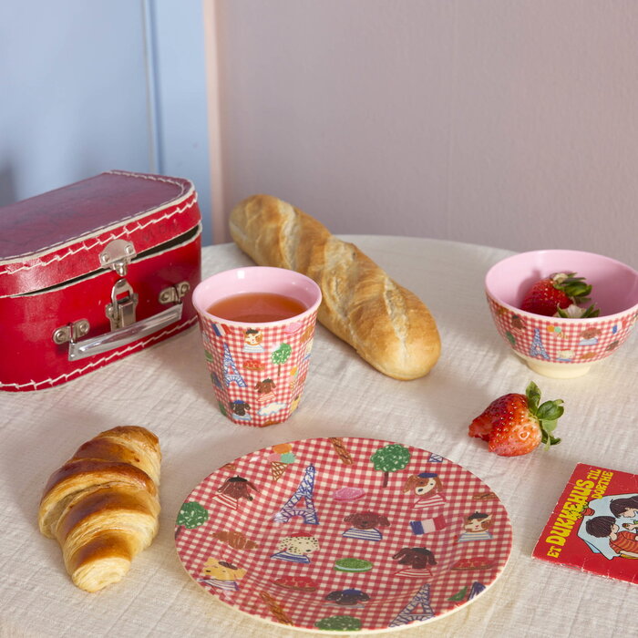 RICE -  Middelgroot beker - Kids in Paris Red