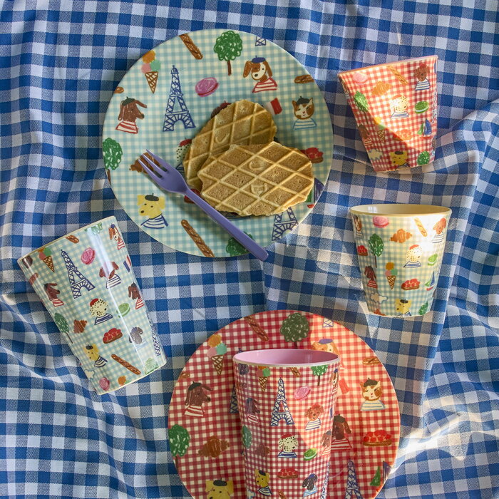 RICE -  Middelgroot beker - Kids in Paris Red