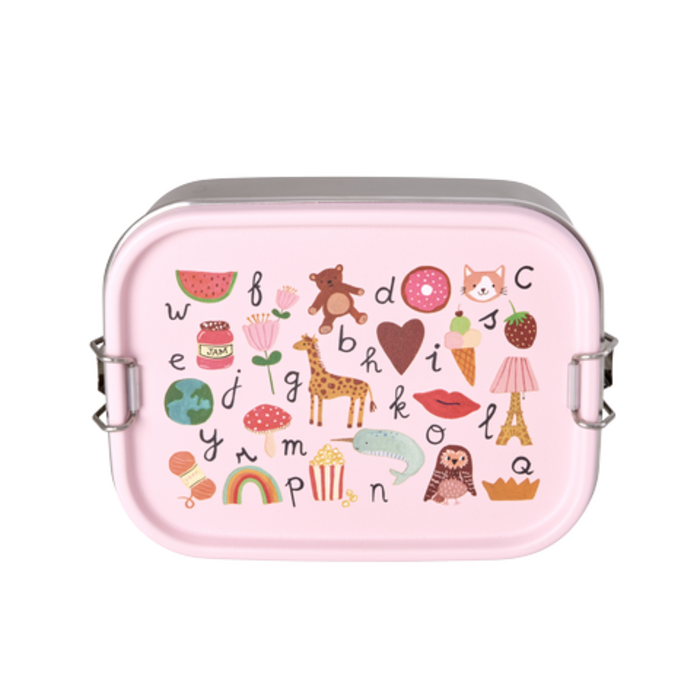 RICE - RVS Lunchbox - ABC Roze