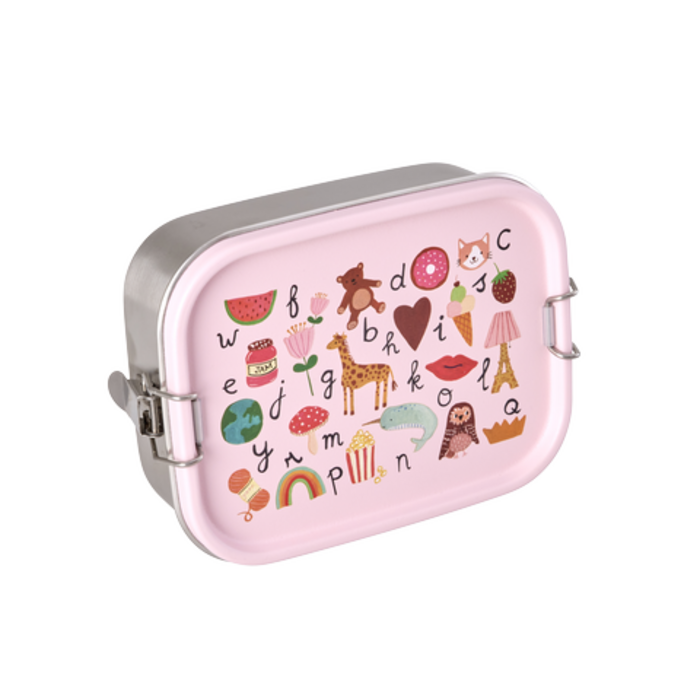RICE - RVS Lunchbox - ABC Pink