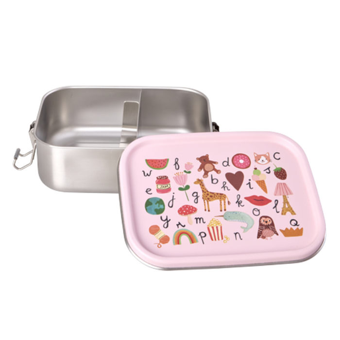 RICE - RVS Lunchbox - ABC Pink