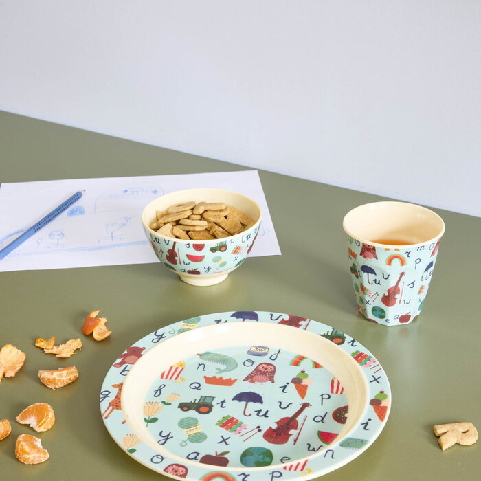 RICE - Kinderbord - ABC Blauw