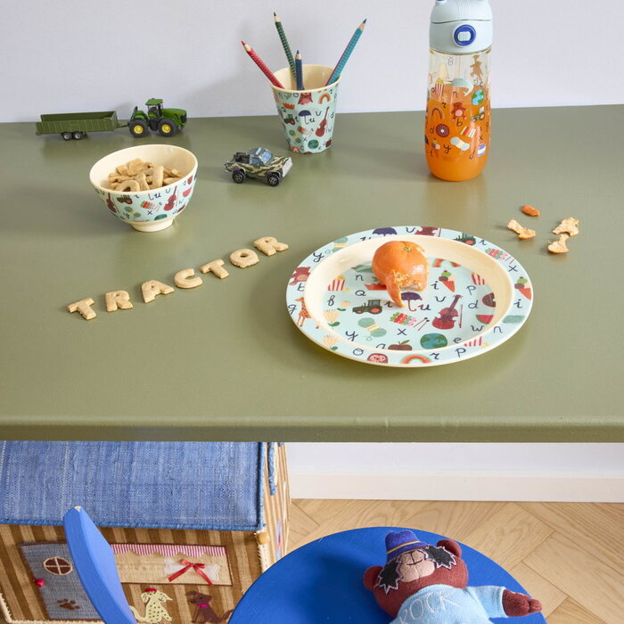 RICE - Kinderbord - ABC Blauw