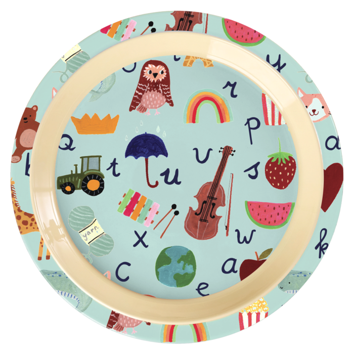 RICE - Kinderbord - ABC Blauw