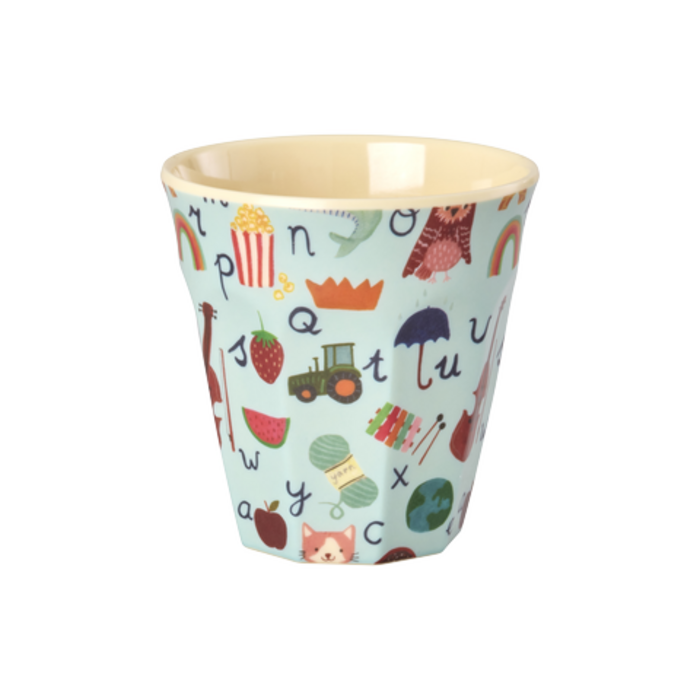 RICE - Medium Kids Beker - ABC Blauw