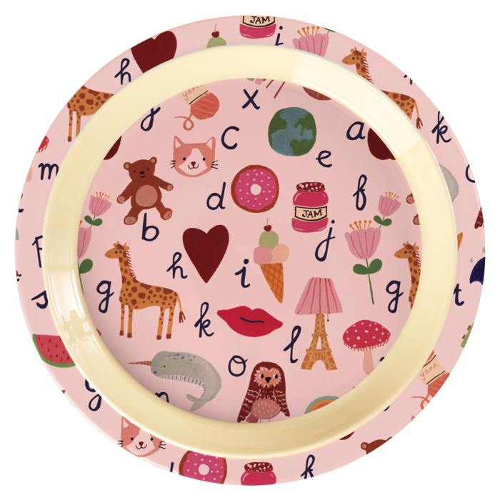 RICE - Kinderbord - ABC Roze