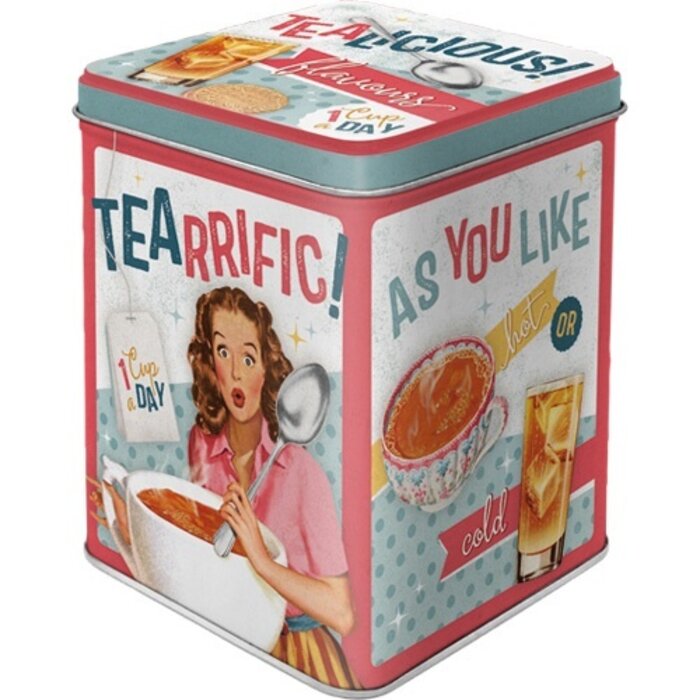 Nostalgic Art Tealicious & Tearrific Theeblikje - Nostalgic Art