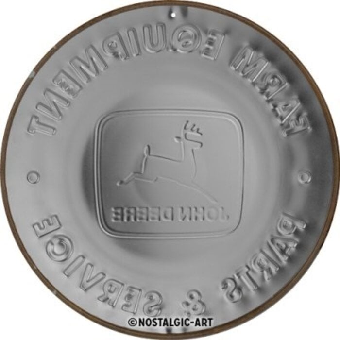 Nostalgic Art - John Deere Metalen Wandbord Rond - Parts & Service