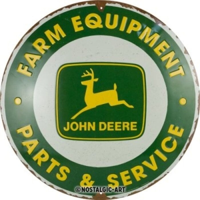 Nostalgic Art - John Deere Metalen Wandbord Rond - Parts & Service