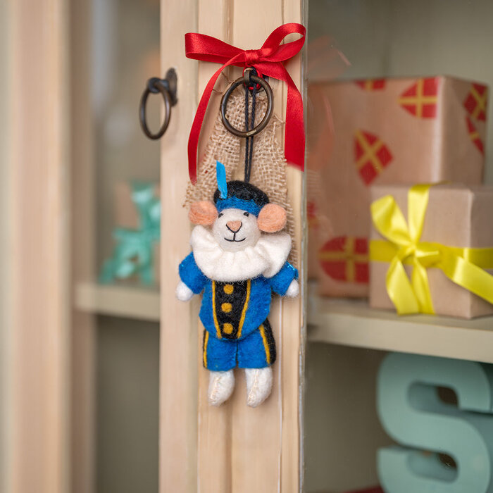 Sjaal met Verhaal – Hanger Muis Pietermuis Blauw