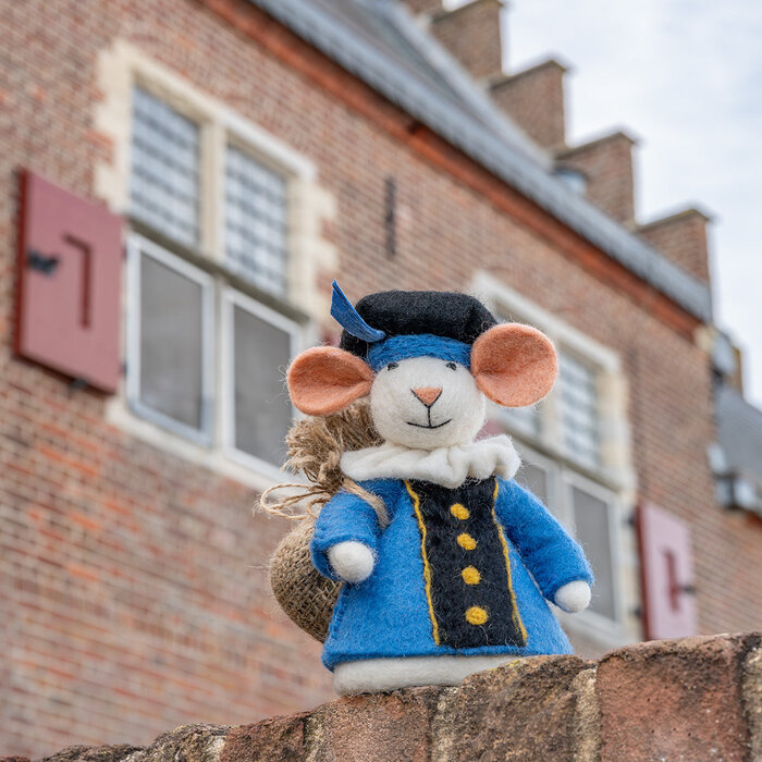 Sjaal met Verhaal – Decoratie Muis Pietermuis Blauw