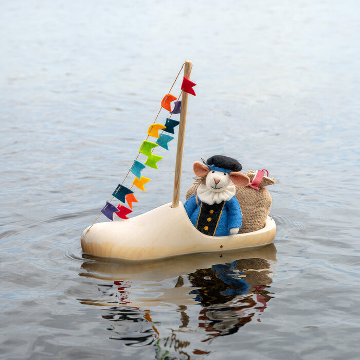 Sjaal met Verhaal – Decoratie Muis Pietermuis Blauw