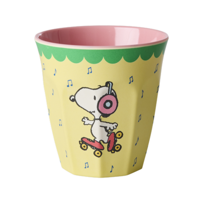 RICE – Beker Medium Snoopy zachtgeel